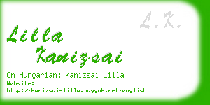 lilla kanizsai business card